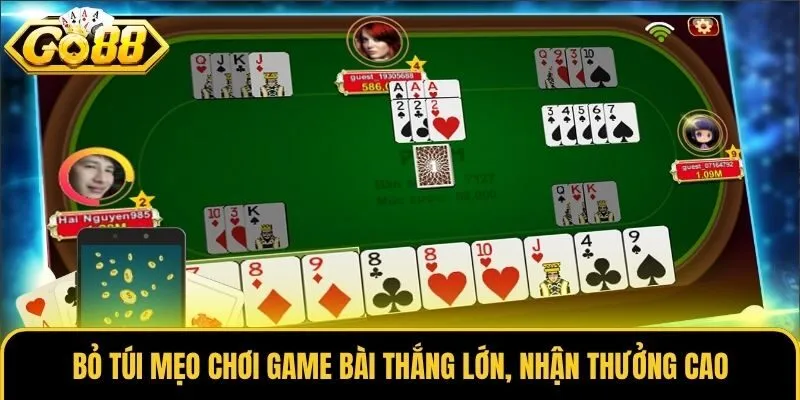 Game Bài Go88 - Sân Chơi Xanh Chín Cho Tín Đồ Đỏ Đen 3 Bỏ túi mẹo chơi Game Bài thắng lớn, nhận thưởng cao